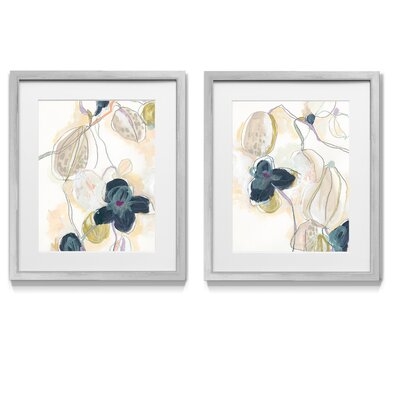 Abstracted Orchid I - 2 Piece Picture Frame Graphic Art Print Set on Paper - Image 0