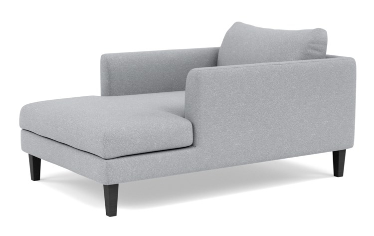 Owens Chaise Chaise Lounge with Grey Gris Fabric and Painted Black legs - Image 4