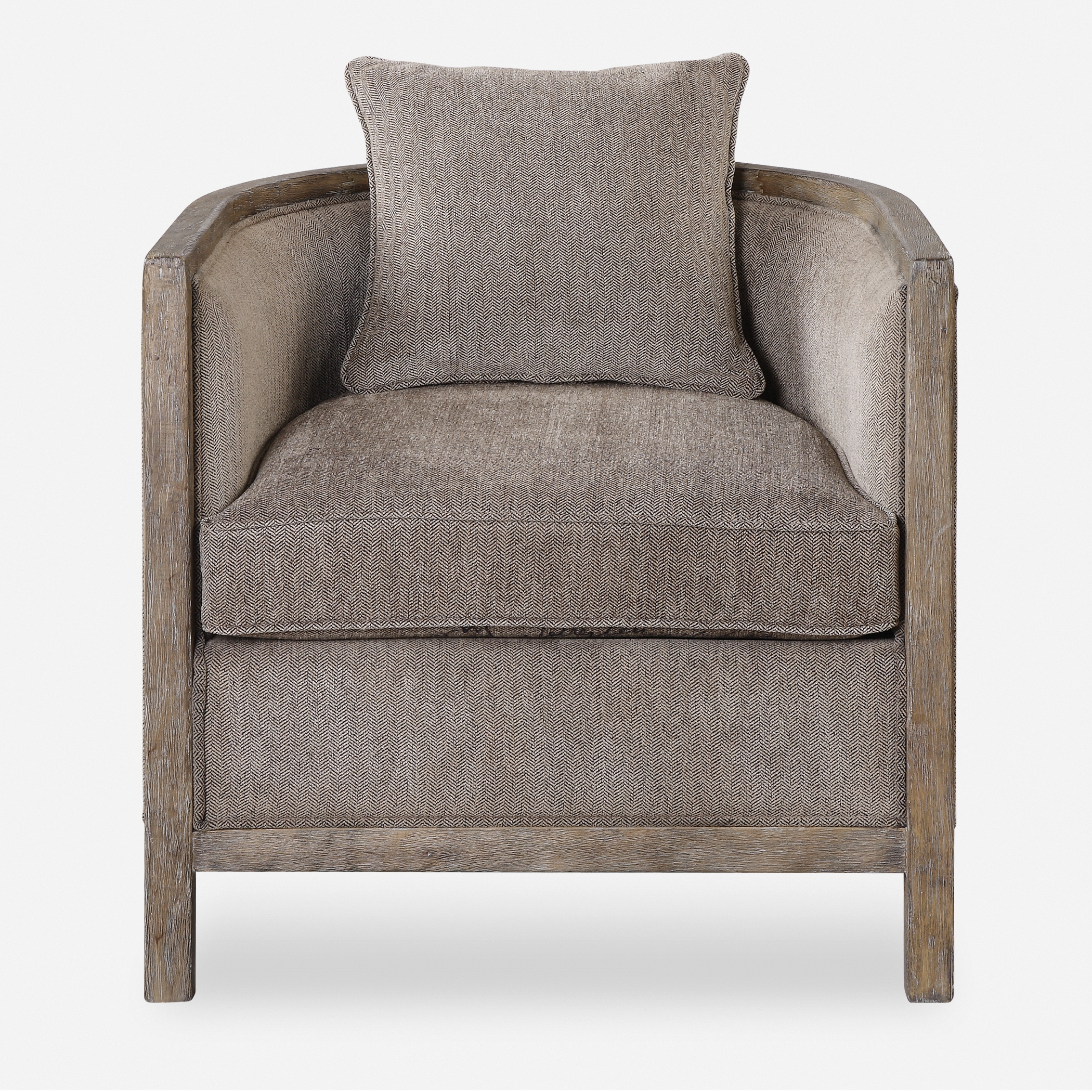 Viaggio Gray Chenille Accent Chair - Image 0