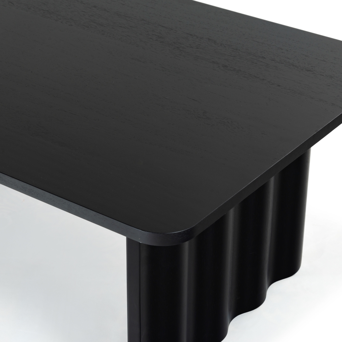 Yurina Rectangle Wood Coffee Table - Black - Image 1
