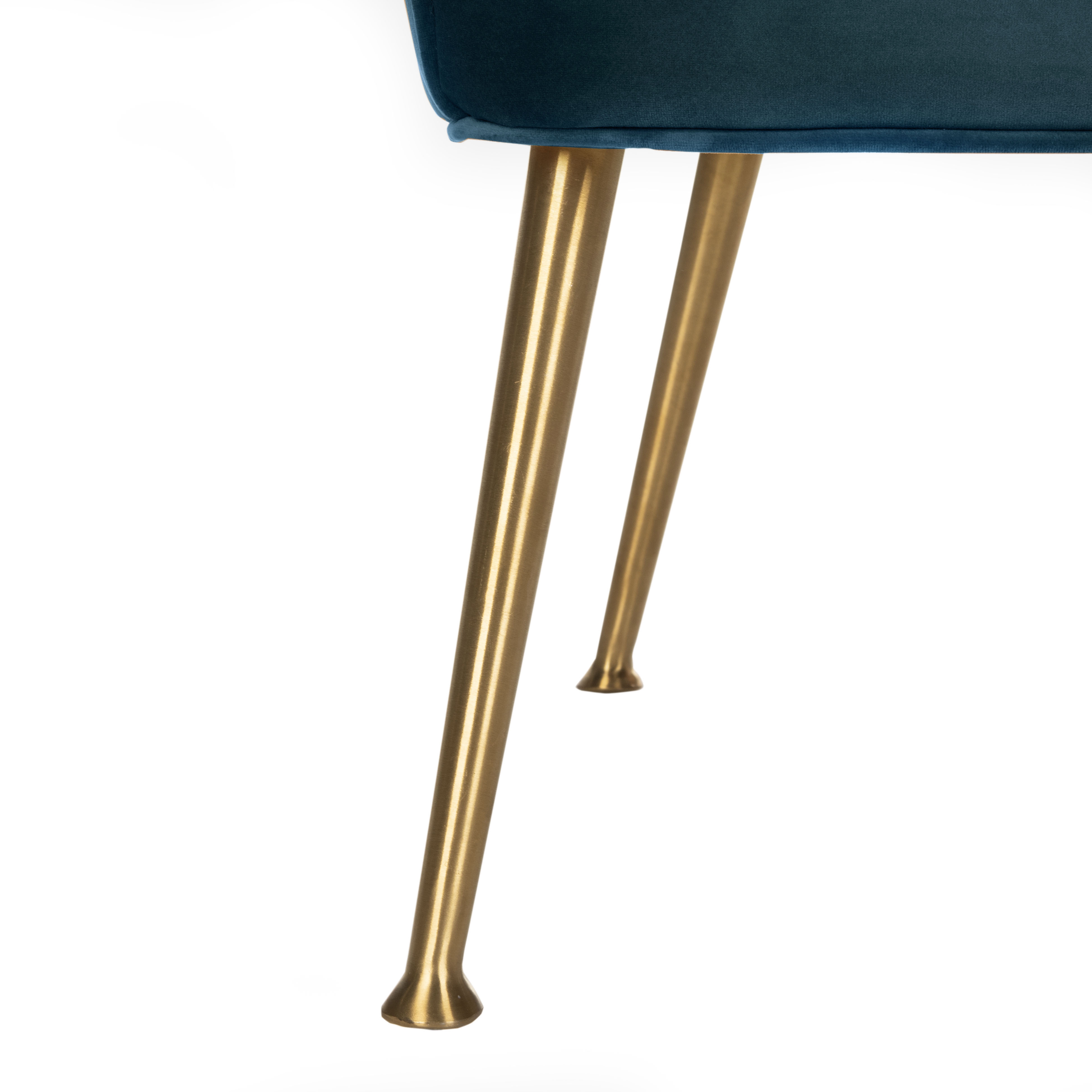 Aimee Velvet Arm Chair - Navy - Safavieh - Image 6