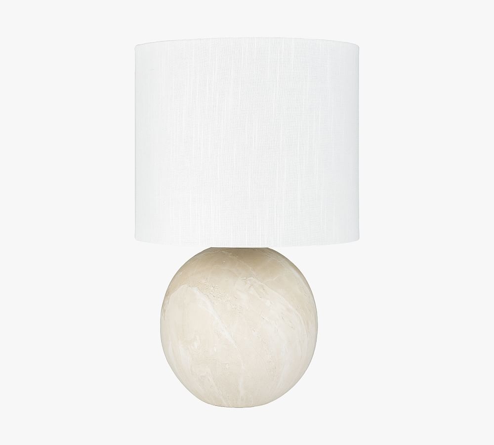 Gleason Round Glass 22" Table Lamp, Cream - Image 0