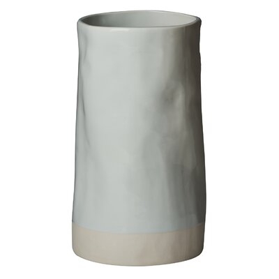 Carmel Pale Blue Gray 8.5'' Ceramic Table Vase - Image 0