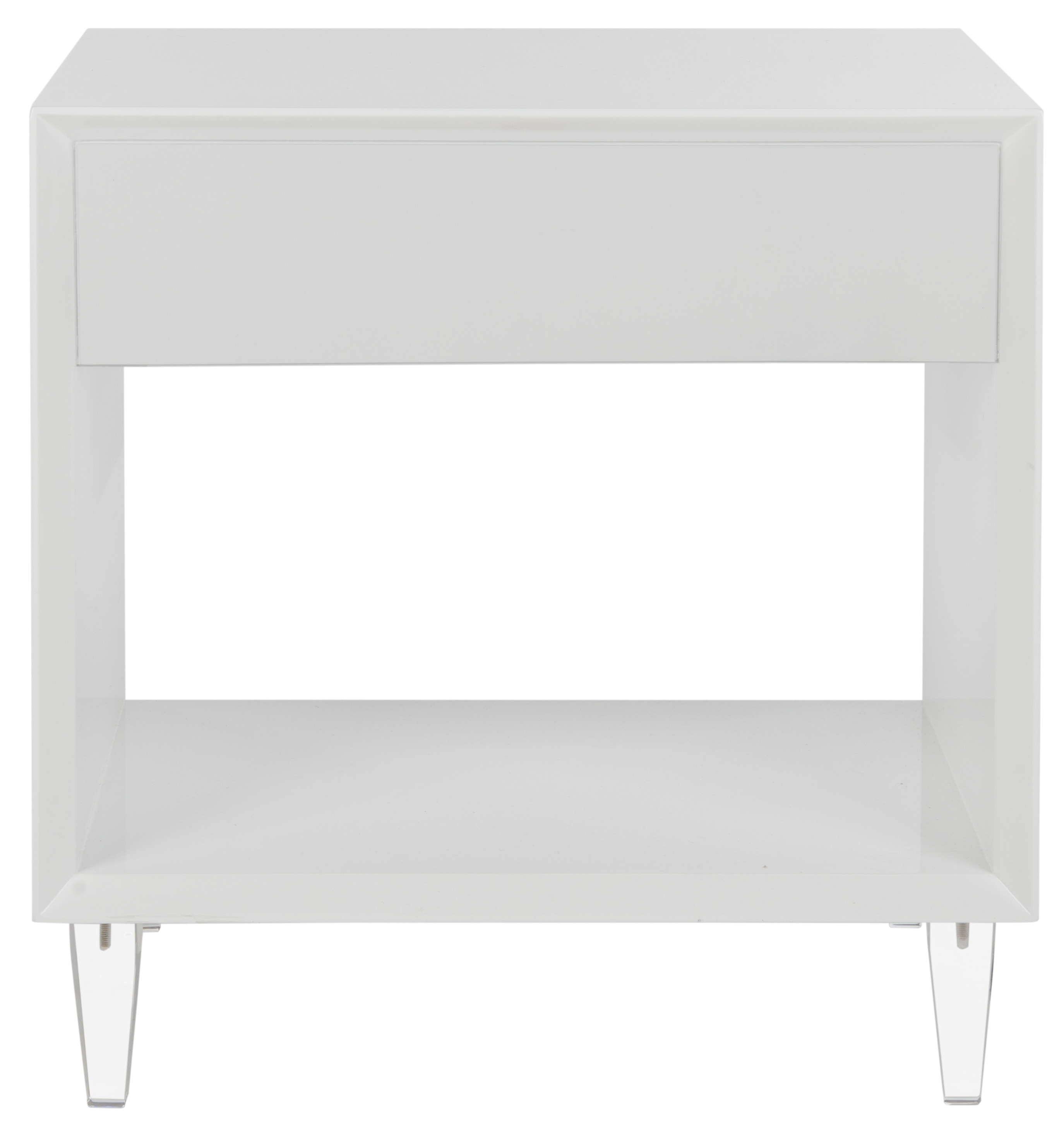 Arcelia Acrylic Eglomise Side Table - White - Arlo Home - Image 2