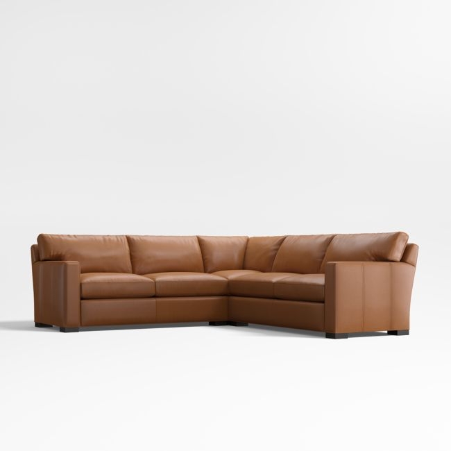Axis Classic 3-Piece L-Shaped Leather Sectional Sofa - Image 0