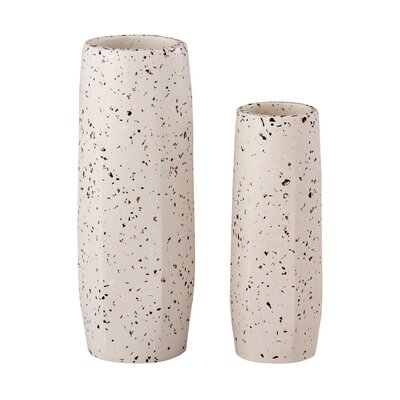 Mitul White Concrete Table Vase - Image 0