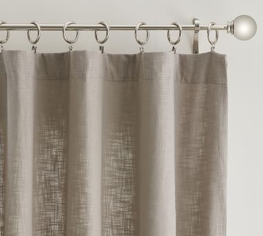 Seaton Textured Cotton Rod Pocket Blackout Curtain, 50 x 108", Neutral - Image 2