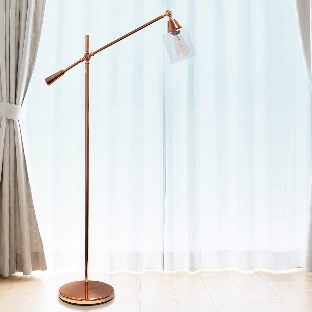 Lalia Rose Gold Adjustable Floor Lamp - Style # 89E30 - Image 0