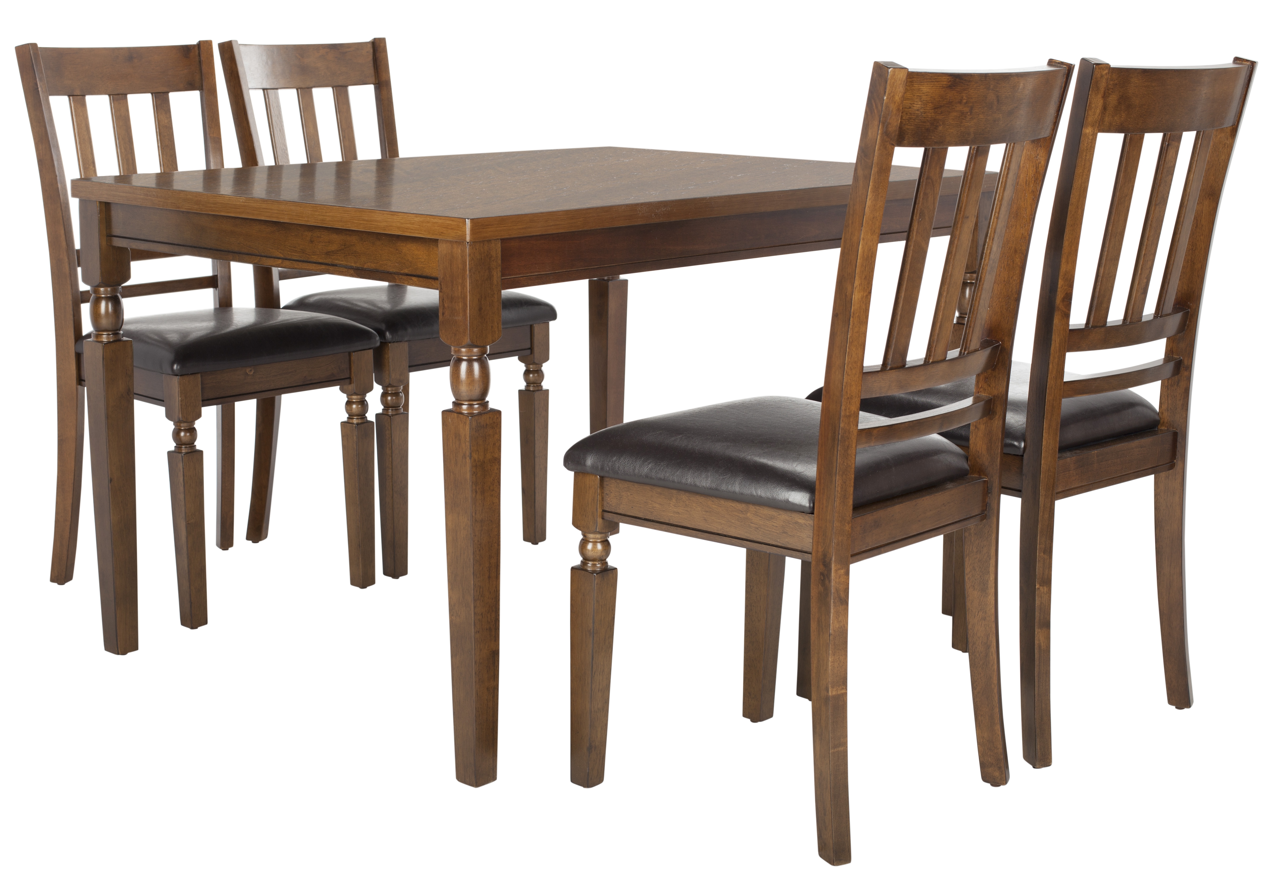 Kodiak 5 Piece Dining Set - Light Oak/Black - Safavieh - Image 0