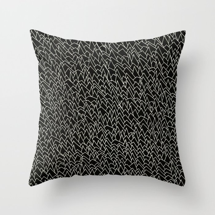 Bw Pattern 20 Throw Pillow by Georgiana Paraschiv - Cover (16" x 16") With Pillow Insert - Outdoor Pillow - Image 0