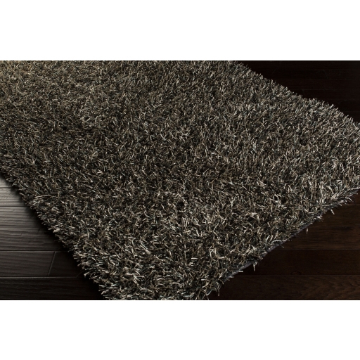 Roscoe Black Indoor 2' x 3' Handmade Rug - Image 1