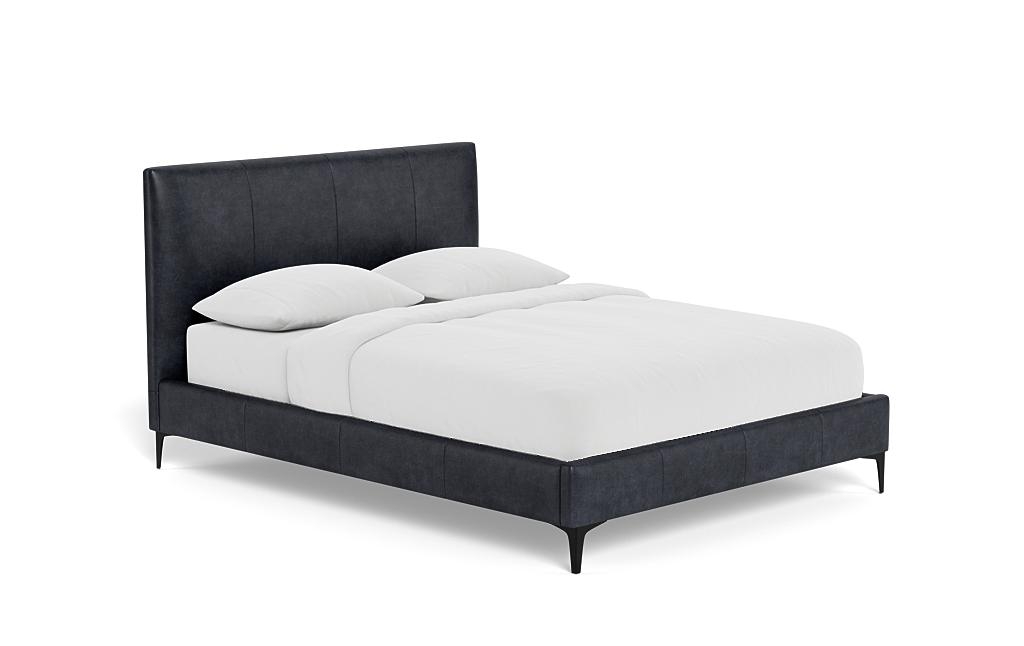 Lowen Leather Upholstered Bed with Tufting Option - Image 1