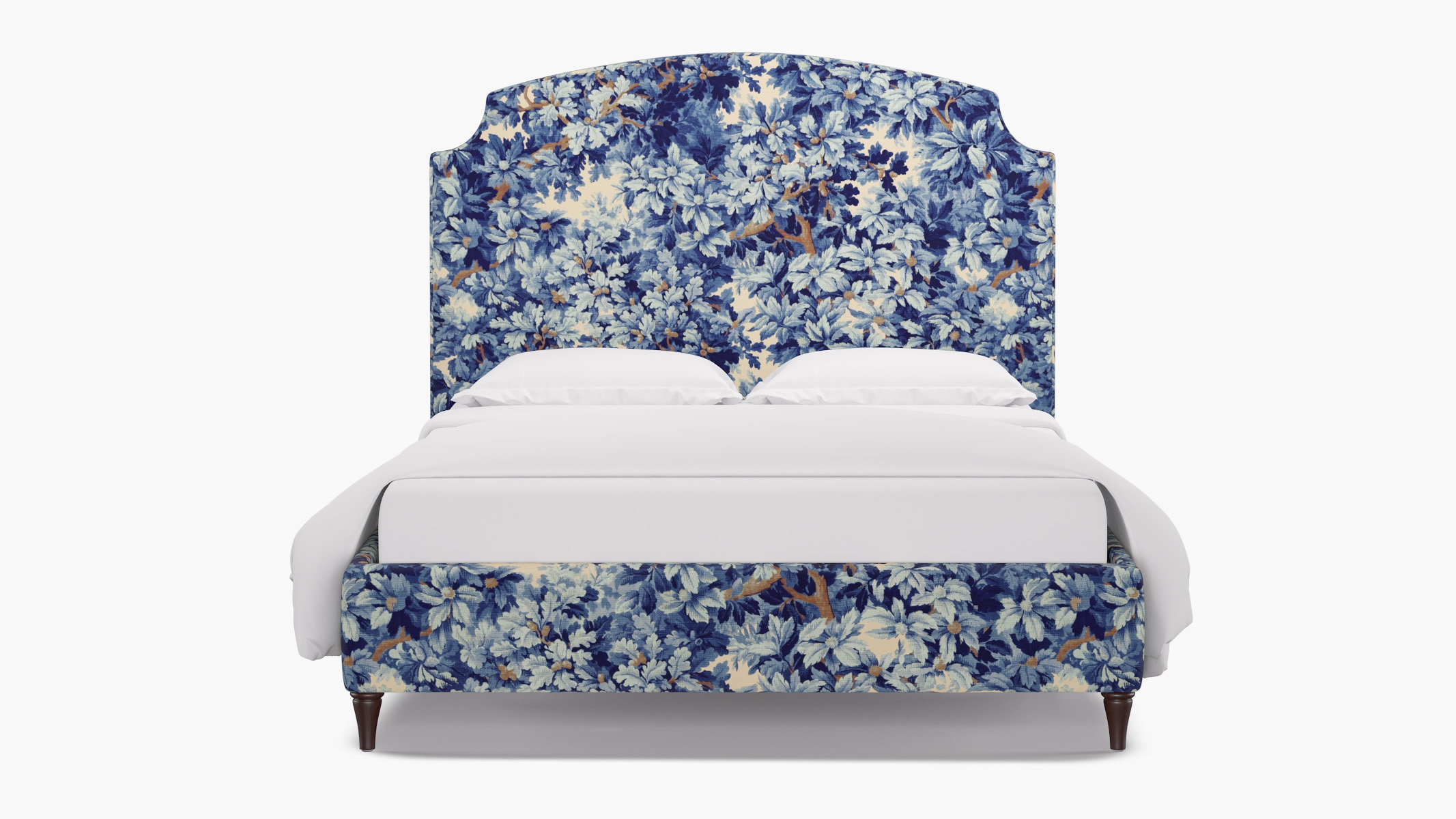 Cove Bed, Limoges Bois De Chene, Espresso Decorative Tapered Leg, Queen - Image 0