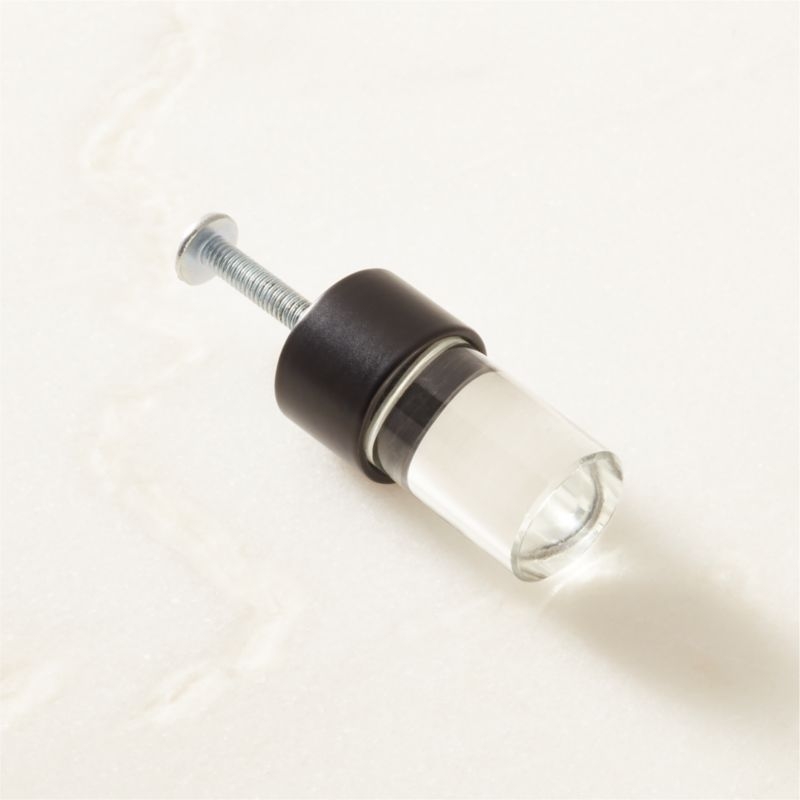 Flynn Crystal and Black Cabinet Knob 0.75'' - Image 2