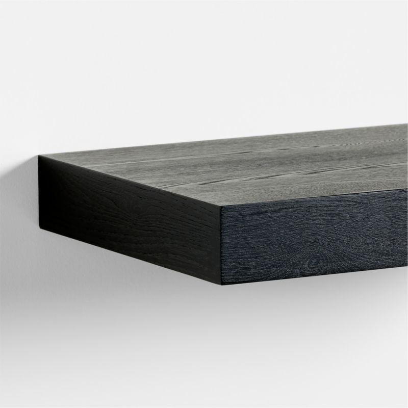 Black Elm Wood Floating Shelf 48" - Image 1