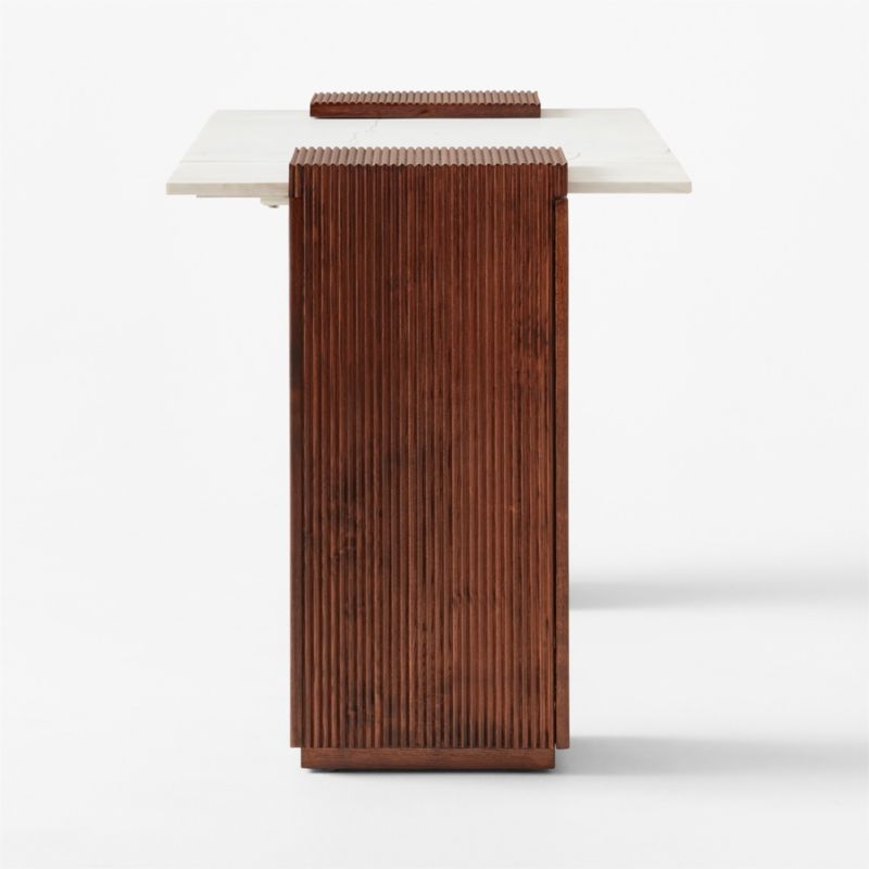 Reach White Marble-Top Desk - Image 4