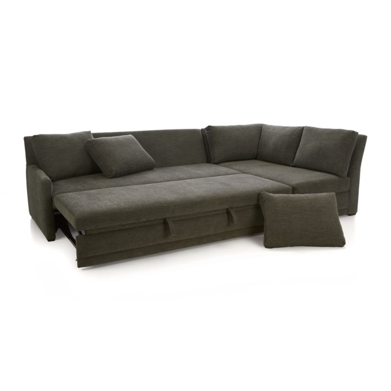 Reston 2-Piece Right Arm Bumper Trundle Sleeper Sectional Sofa - Image 2