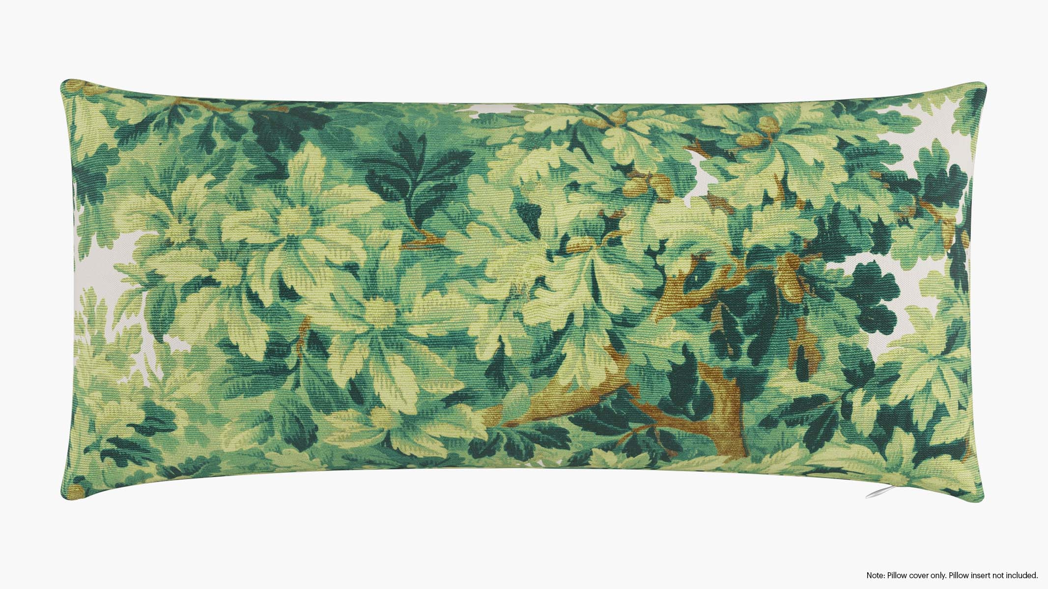 Throw Pillow Cover 14" x 30", Verdure Bois De Chene, 14" x 30" - Image 0