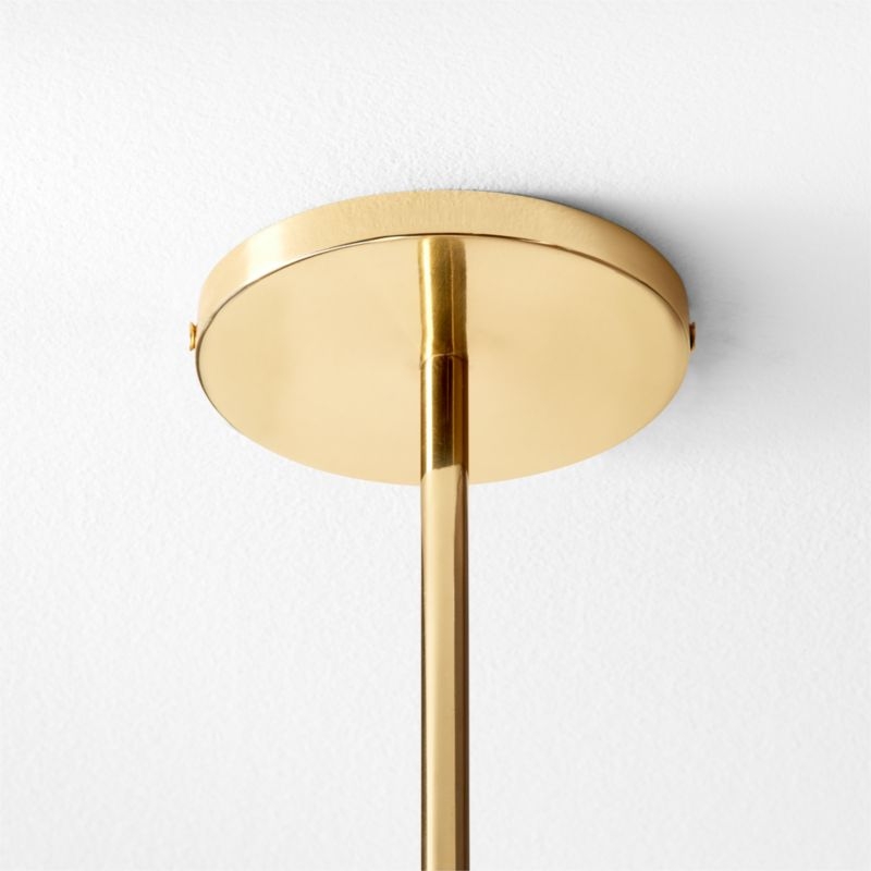 Iona Polished Brass and Clear Glass Pendant Light - Image 3