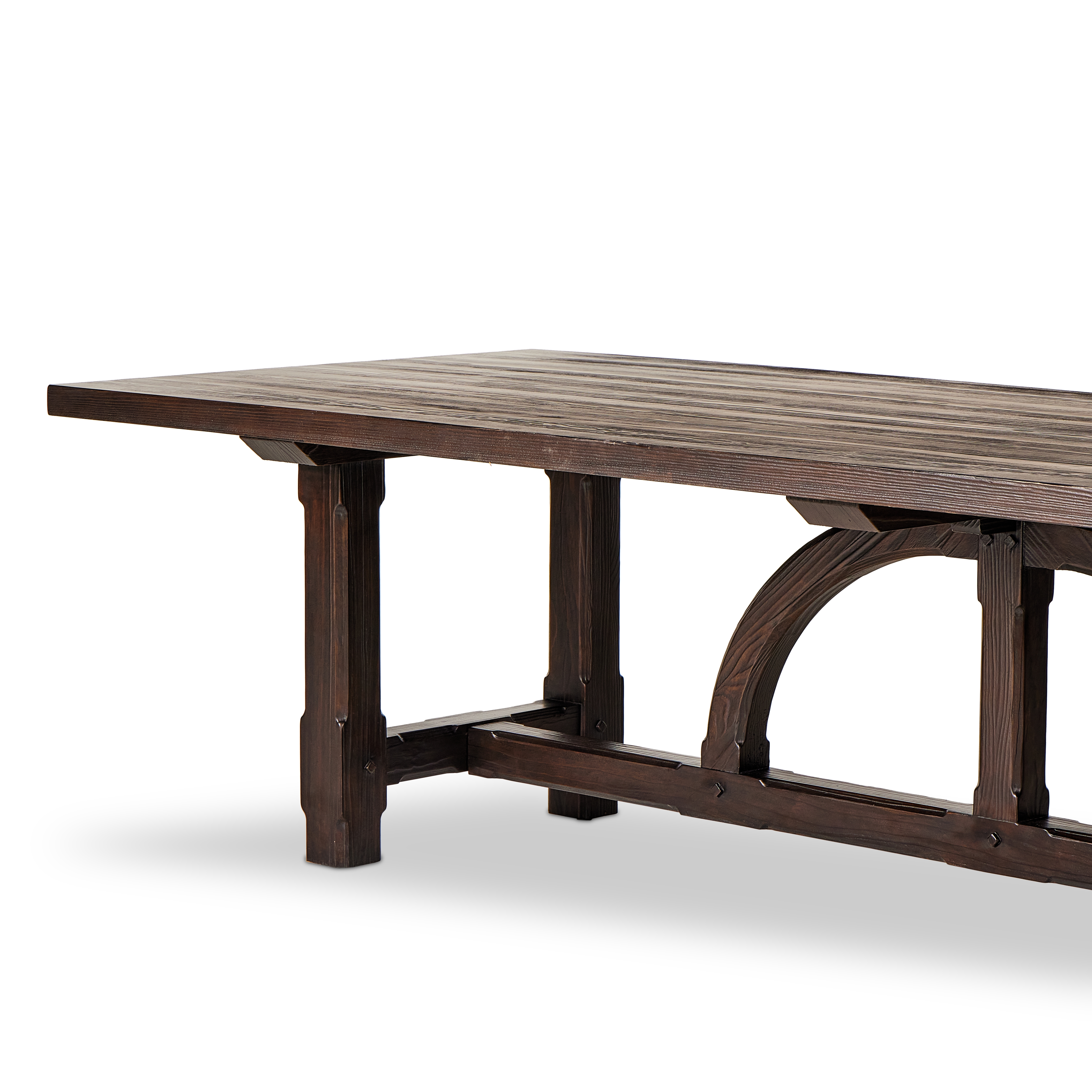The Arch Dining Table-Medium Brown Fir - Image 1