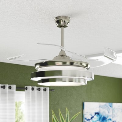 Aadvik 3 - Blade LED Ceiling Fan with Remote Control and Light Kit Included - Image 0