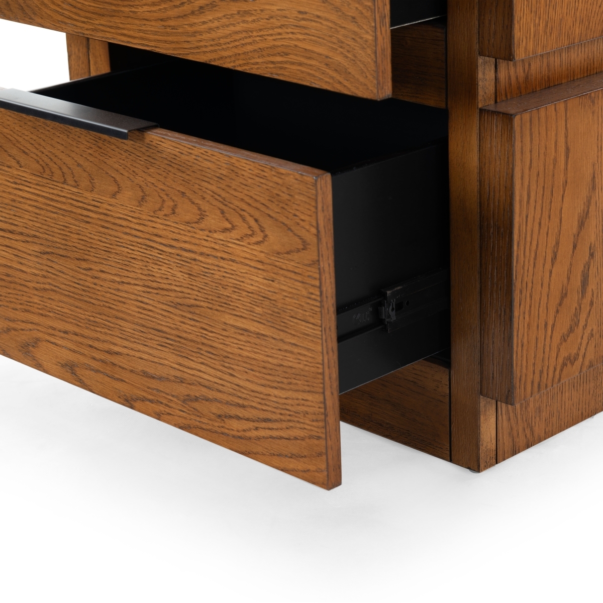 Titus 2 Drawer Nightstand - Medium Oak - Image 4