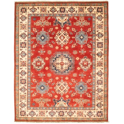 One-of-a-Kind Hypoluxo Hand-Knotted 2010s Gazni Red 5'1" x 6'7" Wool Area Rug - Image 0