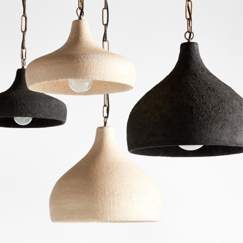 Corfu Small Cream Ceramic Pendant Light - Image 1