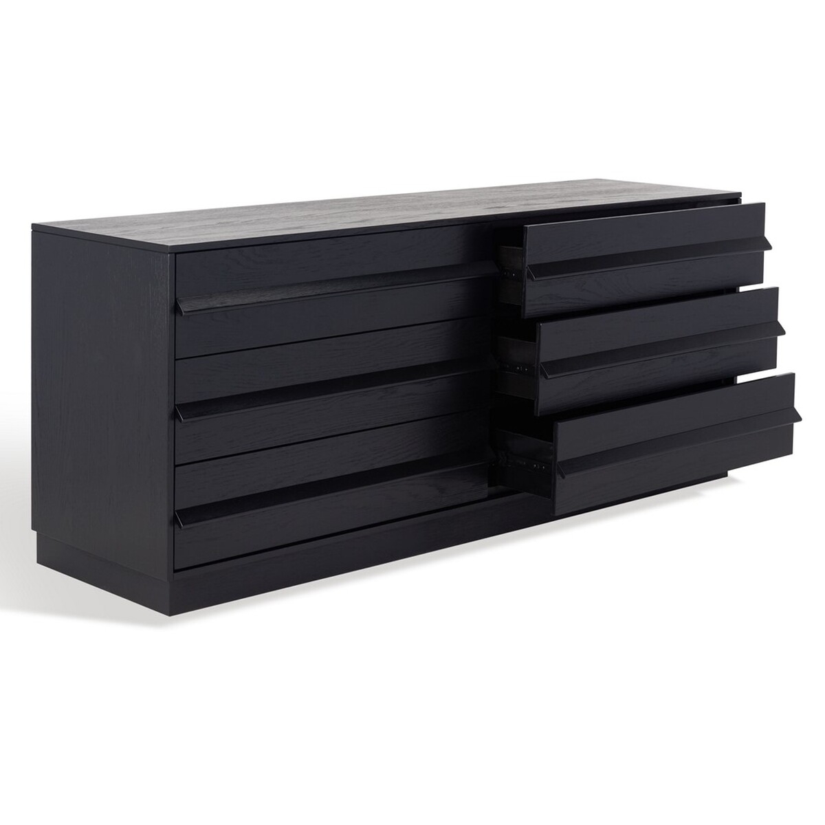 Deirdra 6 Drawer Wood Dresser - Black - Image 7