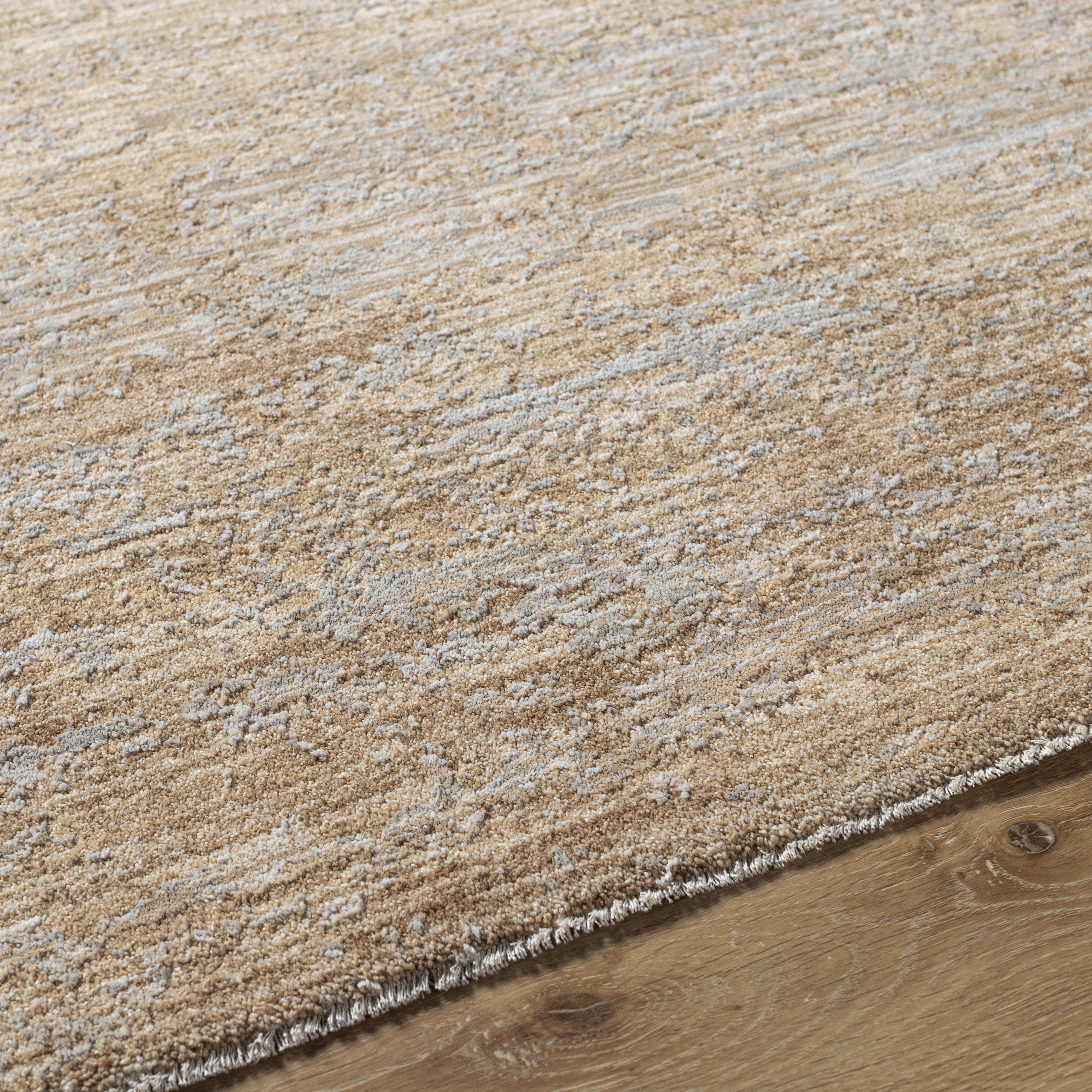 Masterpiece Beige Indoor 7'10" x 7'10" Machine Woven Rug - Image 3