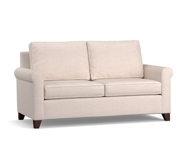 Cameron Roll Arm Upholstered Full Sleeper Sofa with Air Topper, Polyester Wrapped Cushions, Performance Heathered Basketweave Platinum - Image 5