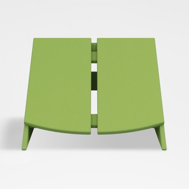 Paso Lime Outdoor Patio Adirondack Chair Ottoman by POLYWOOD® - Image 0