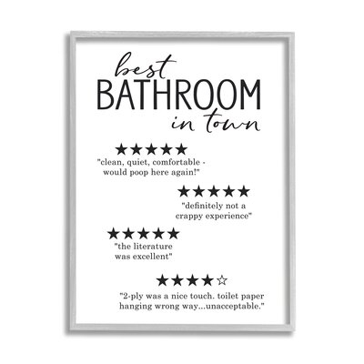 Best Bathroom Five Star Reviews Funny Bath Phrases - Image 0