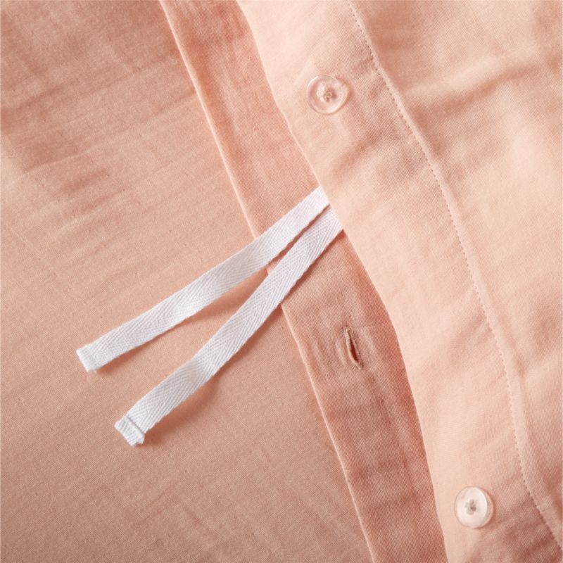 Supersoft Elegant Pink Gauze Organic Cotton Kids Twin Duvet Cover - Image 4