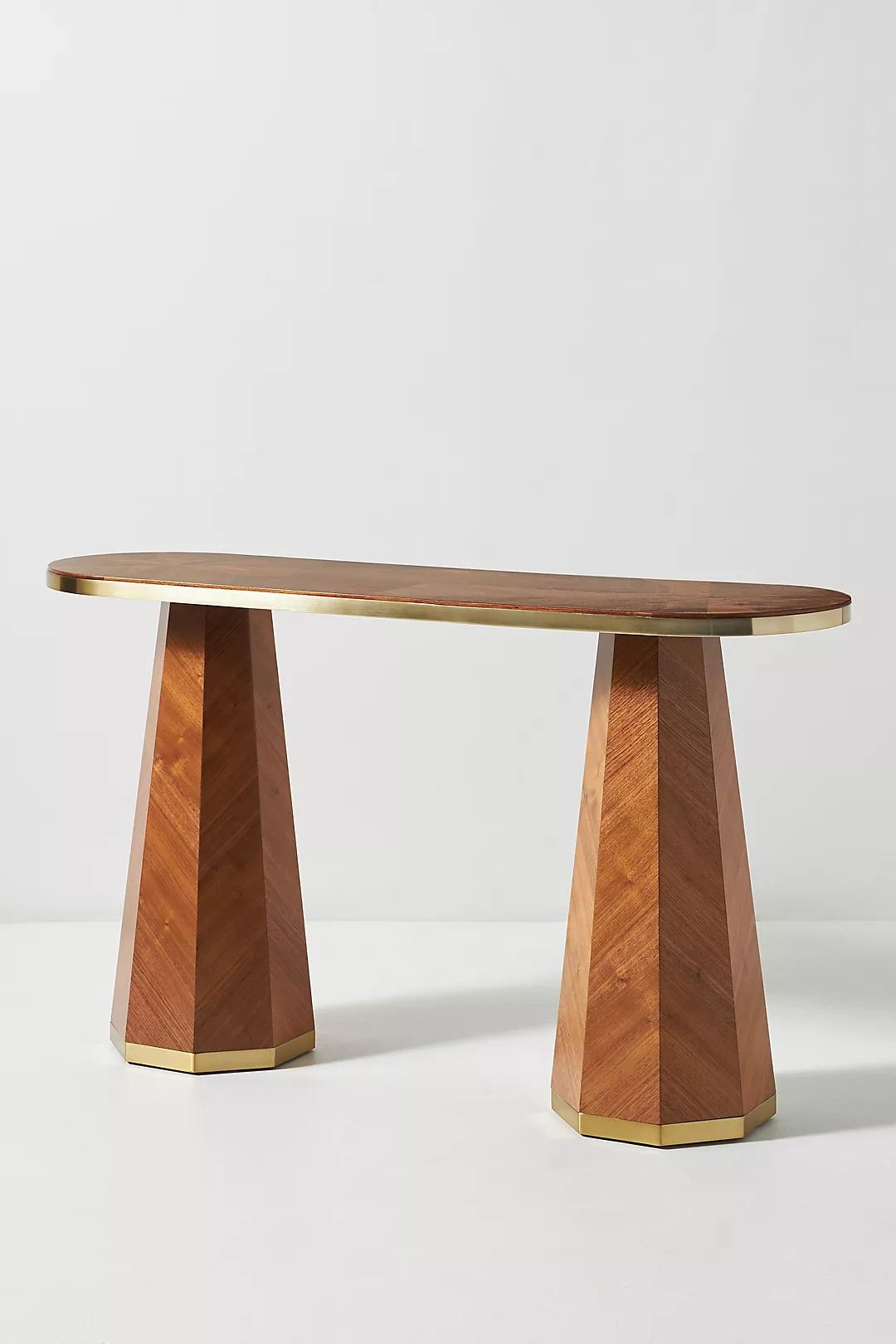 Quillen Marquetry Console By Anthropologie in Brown - Image 2