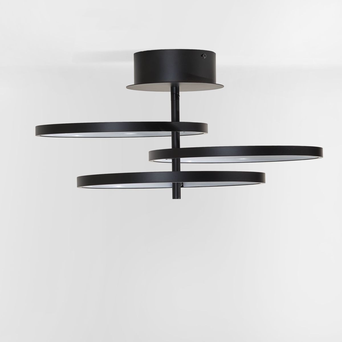Saretta Led 21" Flush Mount - Matte Black - Safavieh - Image 4