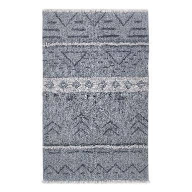 Lakota Wool Washable Tufted Rug, 4.5x6.5, Blue - Image 3