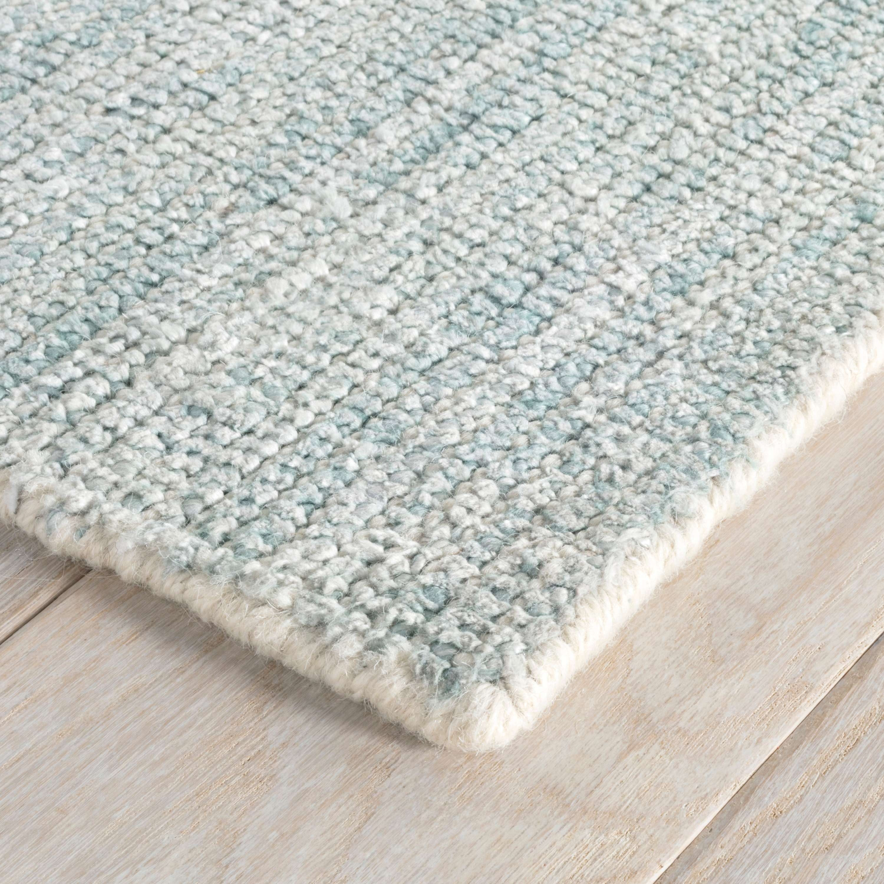 Quartz Ocean Handwoven Viscose/Cotton Rug - Image 3