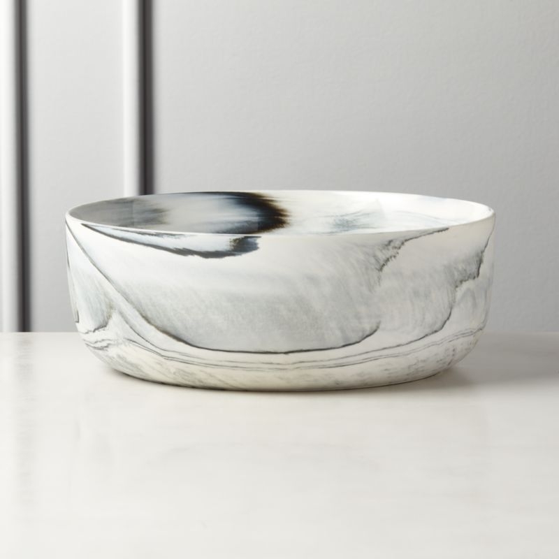 Swirl Black and White Serving Bowl by Jennifer Fisher - Image 3
