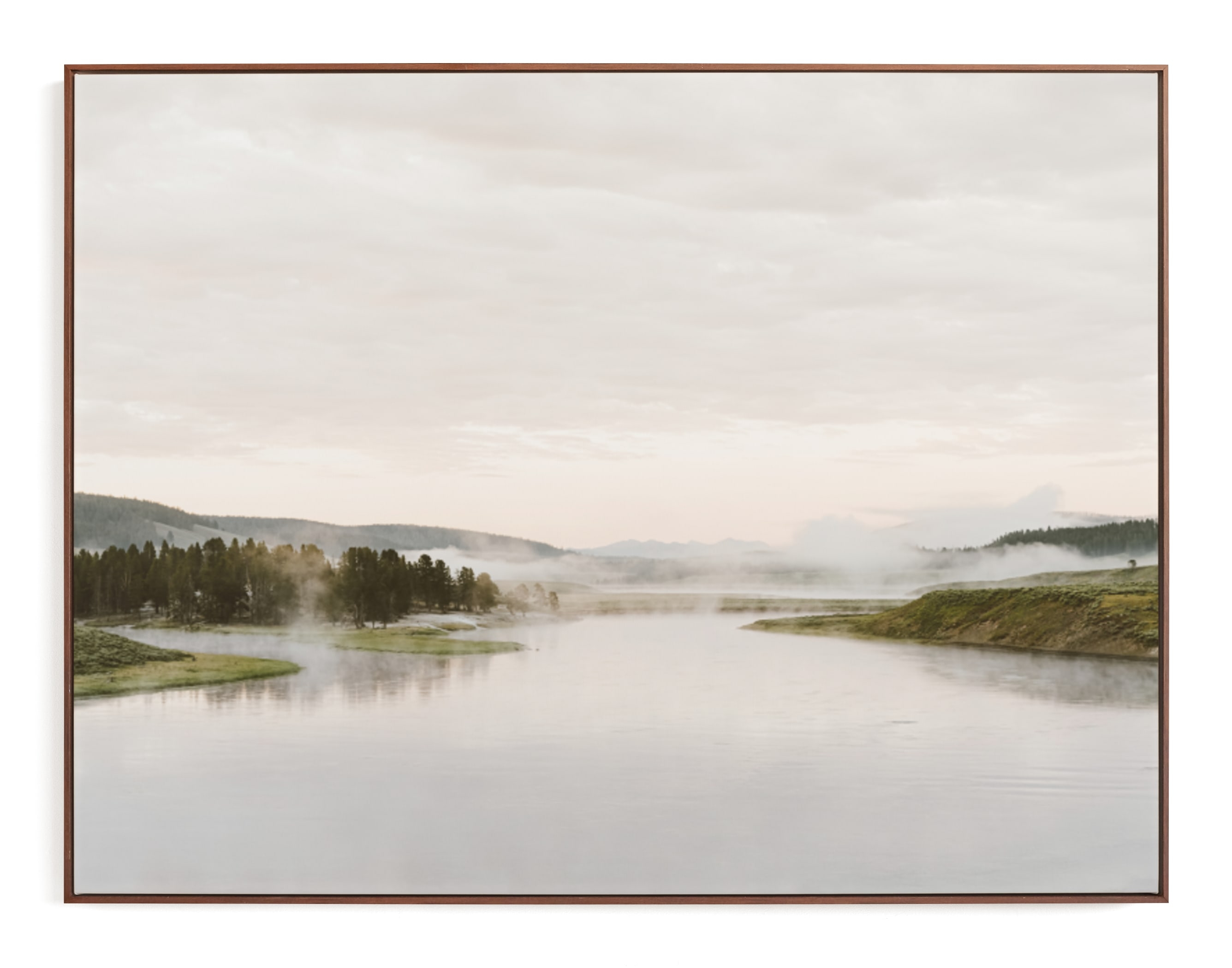 Misty Lake Art Print_ 30" x 40"_Framed Canvas - Image 0