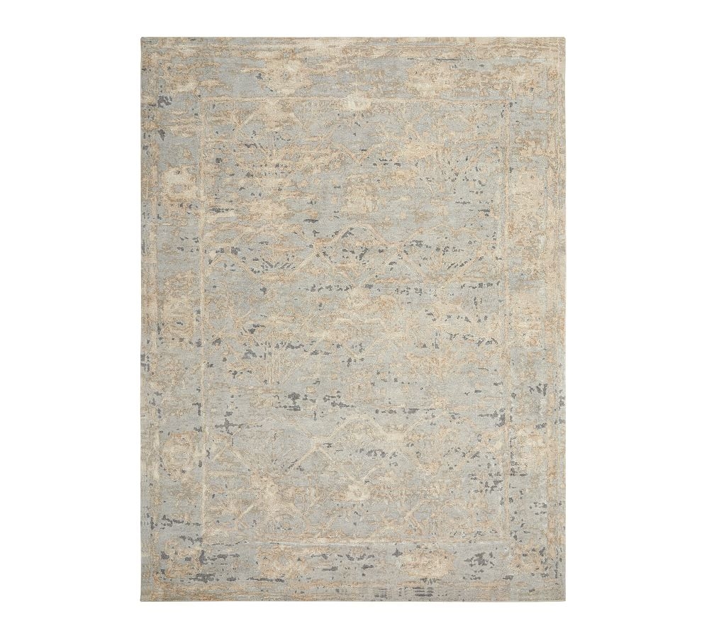 Cascade Hand-Tufted Wool Rug, 9' x 12', Chambray Multi - Image 0