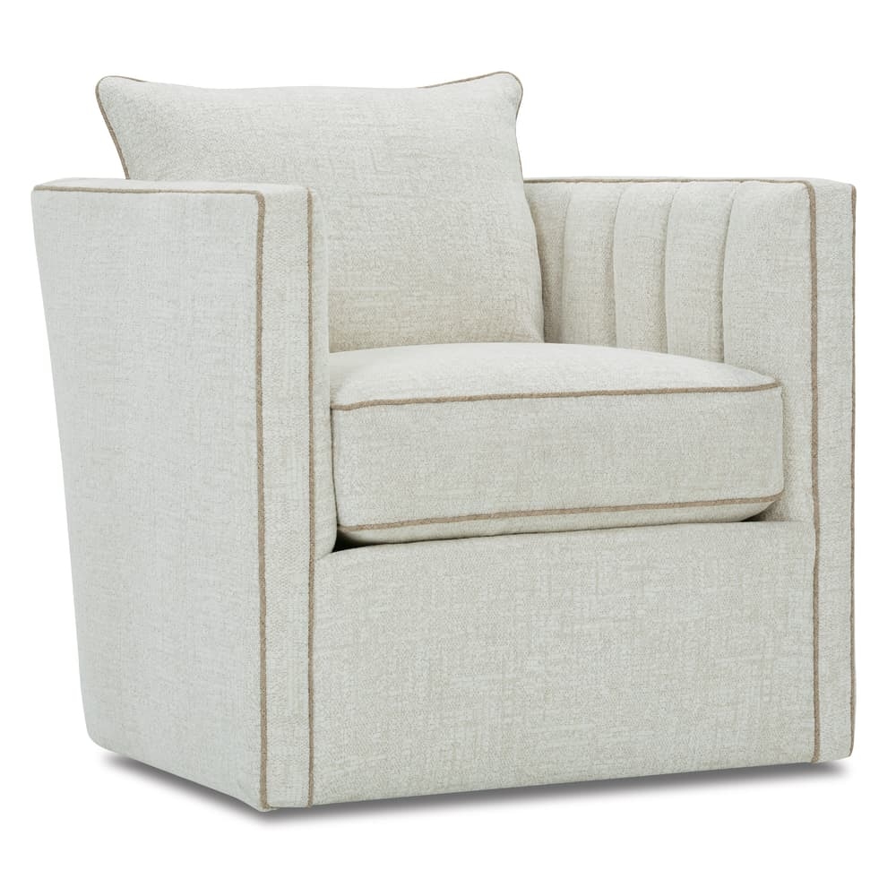 Kitt Swivel Chair in Bone White - Image 1