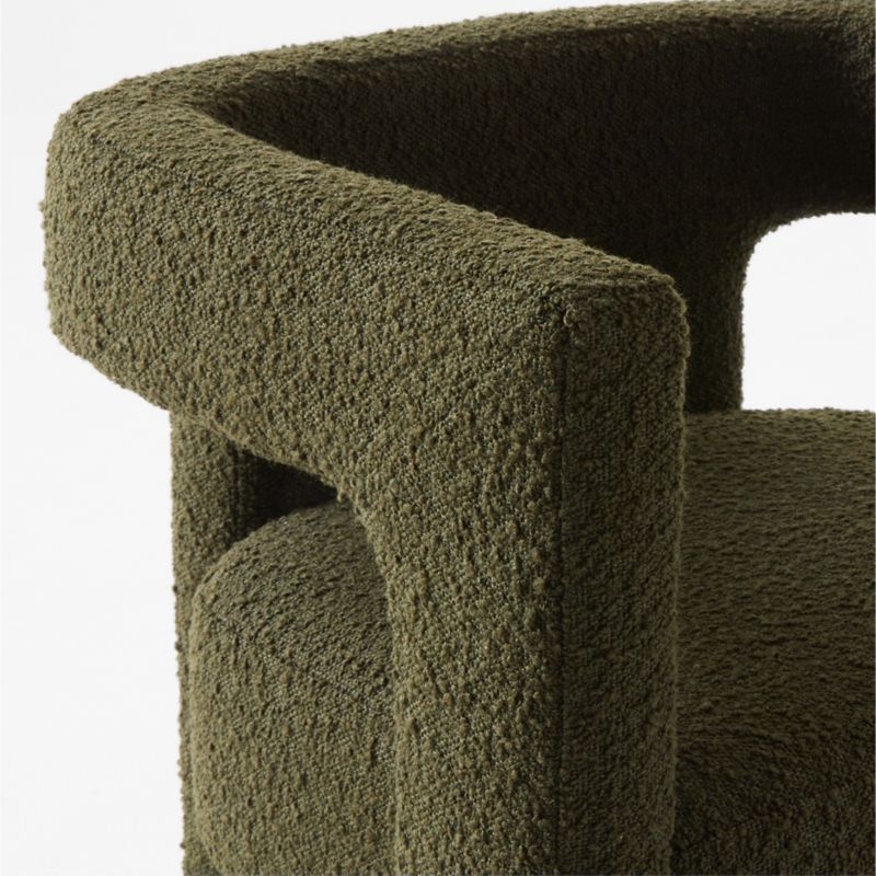 Stature Green Boucle Dining Armchair - Image 6