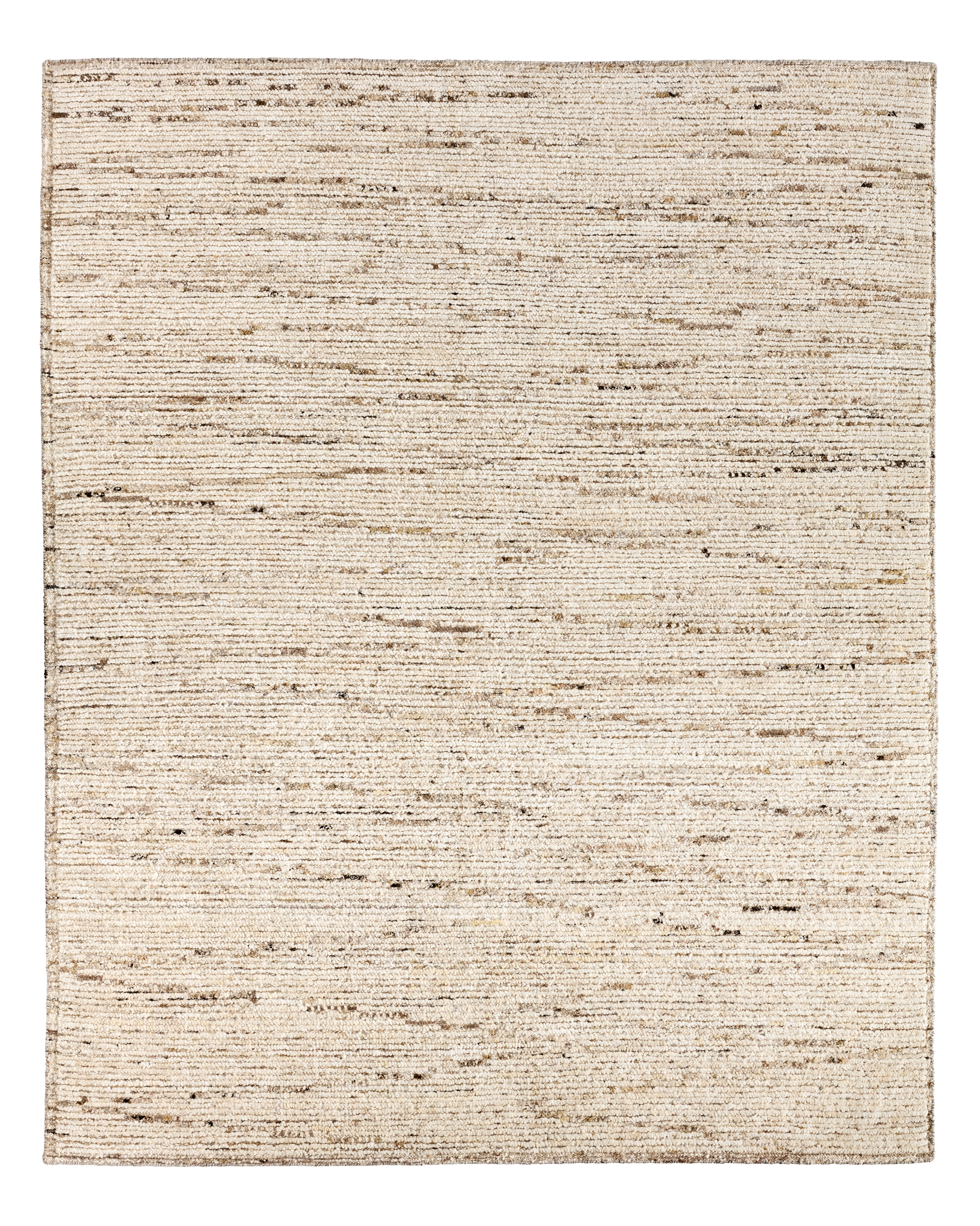 Brynn SEO02 Handknotted Abstract Cream and Brown Area Rug (8'x10') - Image 0