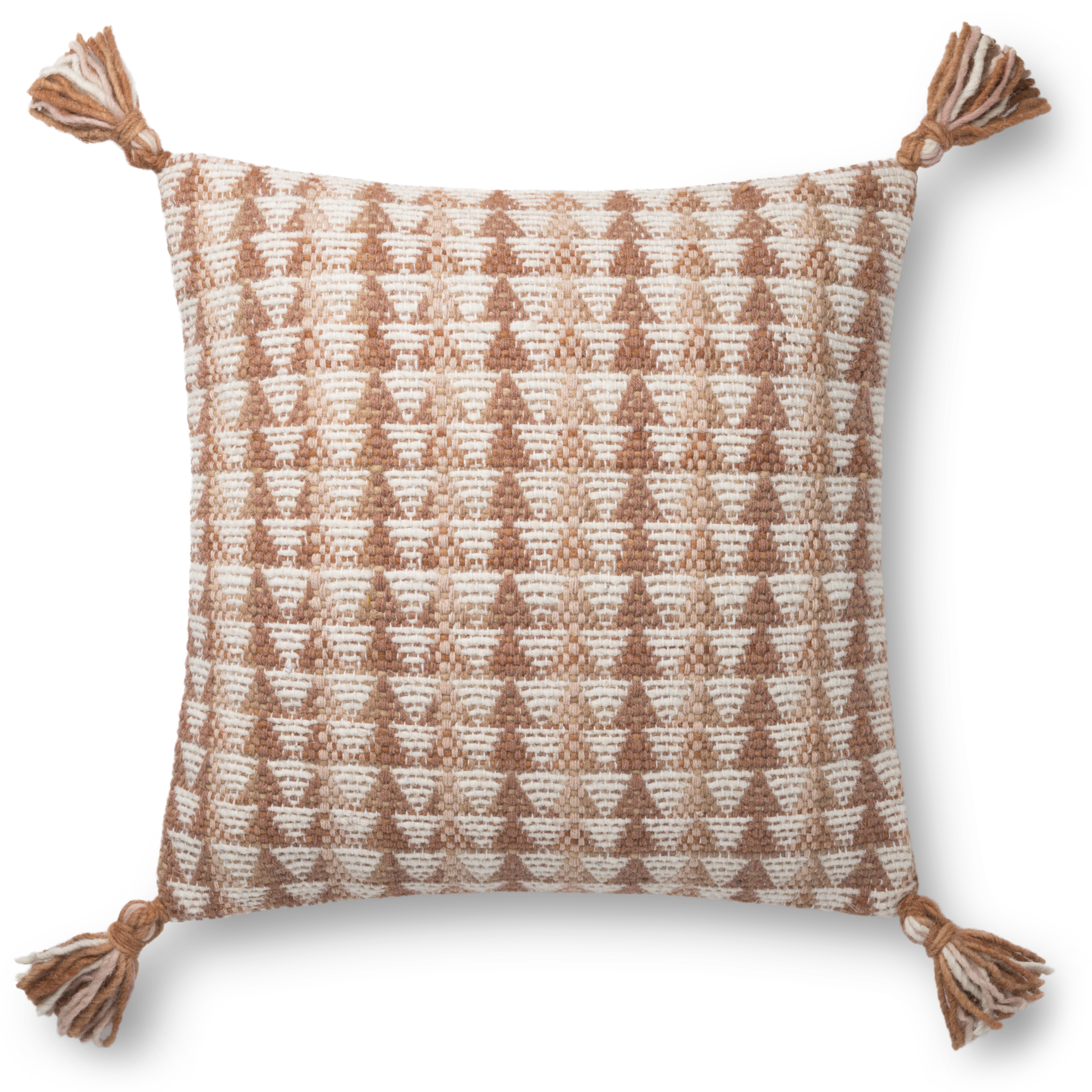 ED Ellen DeGeneres Crafted by Loloi PILLOWS P4104 TERRACOTTA 22" x 22" Cover Only - Image 0