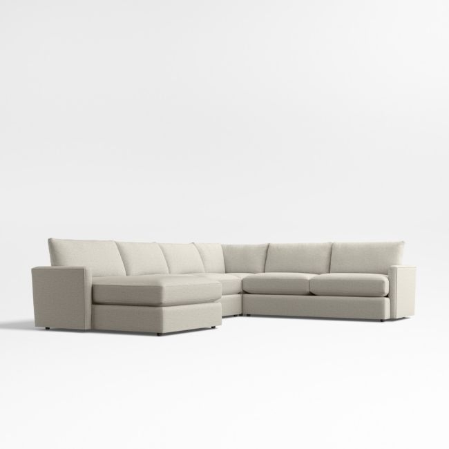 Lounge Classic 4-Piece L-Shaped Sectional Sofa with Storage Chaise - Image 0