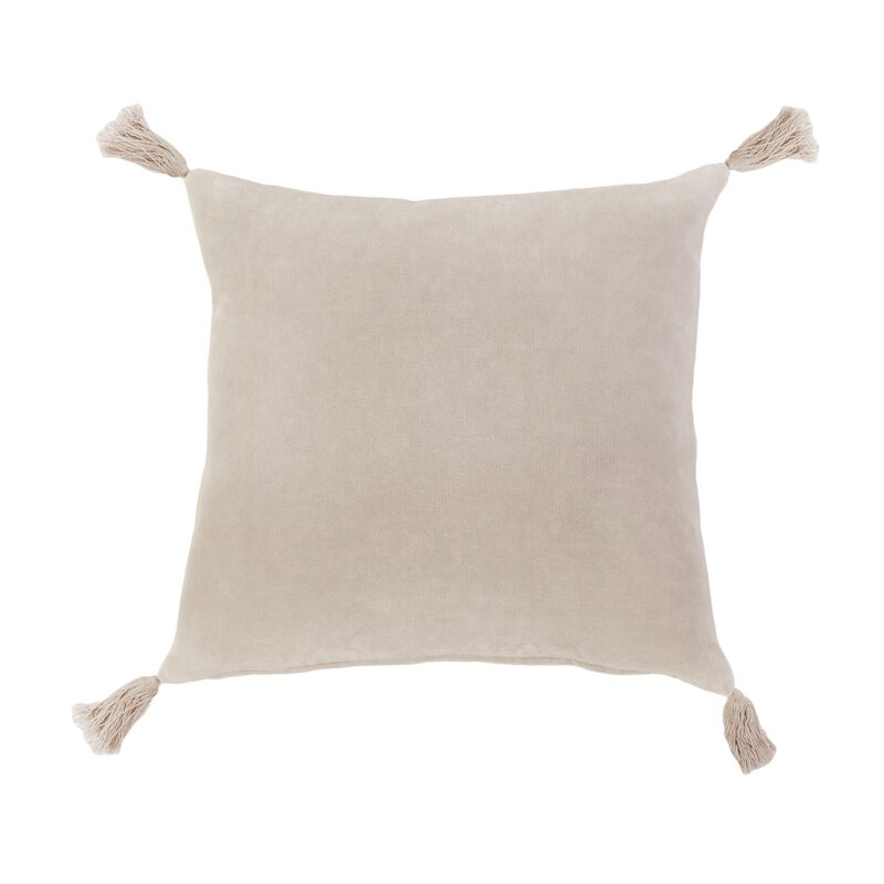 Pom Pom At Home Bianca Square Cotton Pillow Cover & Insert - Image 0