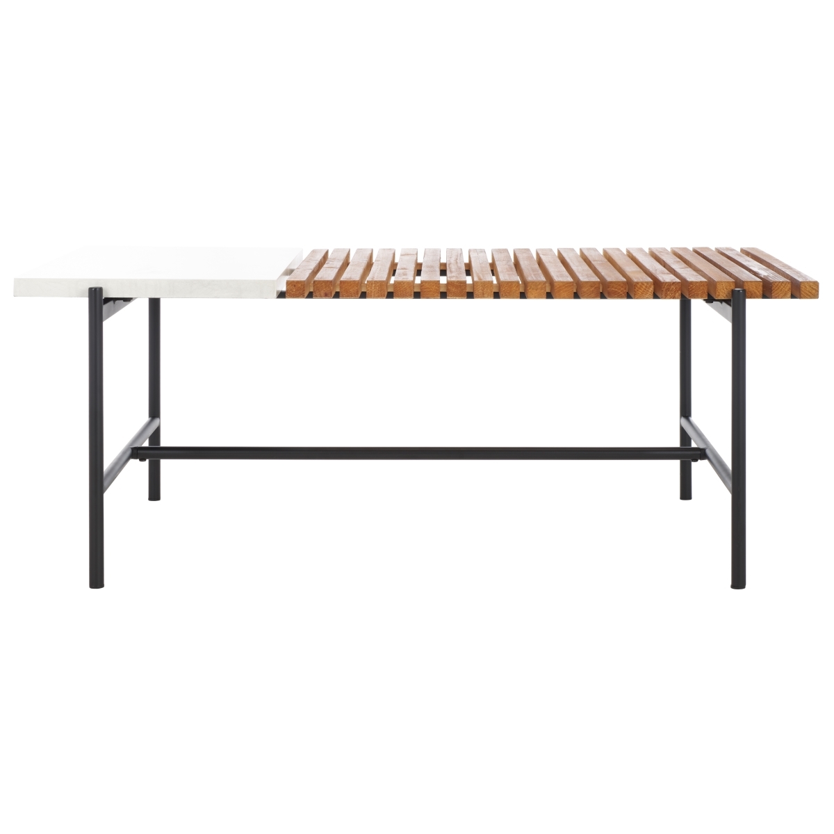 Dallas Coffee Table - Brown / White - Safavieh - Image 7