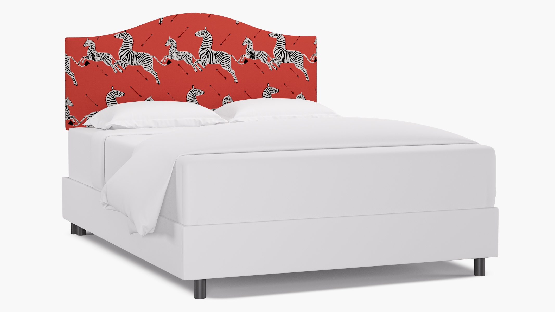 Camelback Headboard, Coral Zebra, Queen - Image 0