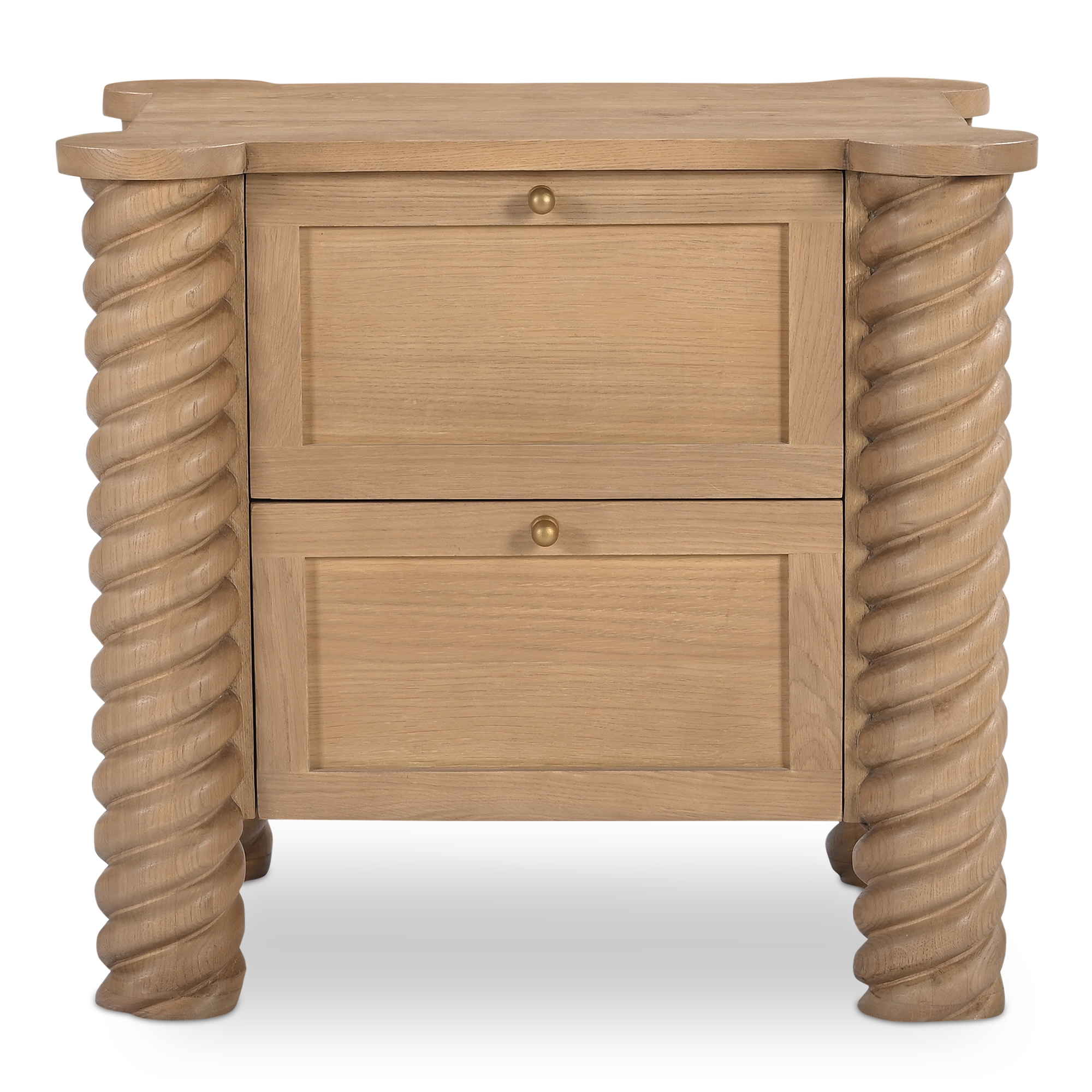 Treccia 2 Drawer Nightstand Oak - Image 0